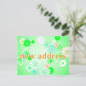 nouvelle adresse faire-part : fleurs rétro (Debout devant)