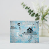 nouvelle adresse faire-part : singe dans les nuage (Debout devant)