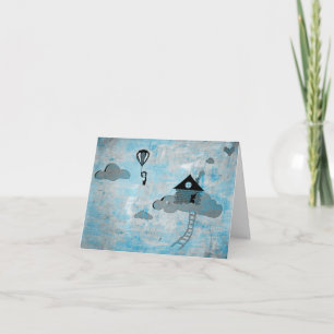 nouvelle adresse faire-part : singe dans les nuage