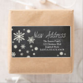Nouvelle adresse flocon de neige Étiquette de adre (En situation)