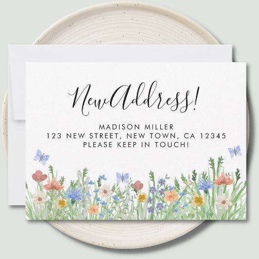 Nouvelle adresse Floral Moving Faire-part