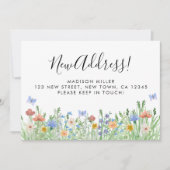 Nouvelle adresse Floral Moving Faire-part (Devant)