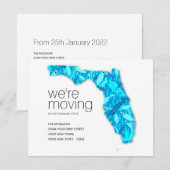 Nouvelle adresse Florida Fish Flat Faire-part Card (Devant / Derrière)