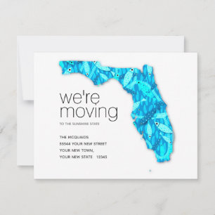 Nouvelle adresse Florida Fish Flat Faire-part Card