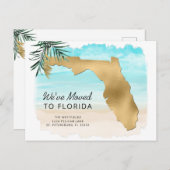 Nouvelle Adresse Floride Carte Scène de Plage Démé (Devant / Derrière)