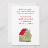 Nouvelle adresse Gingerbread House Invitation (Dos)