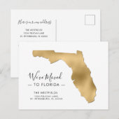 Nouvelle adresse Gold Foil Floride Carte Moving (Devant / Derrière)