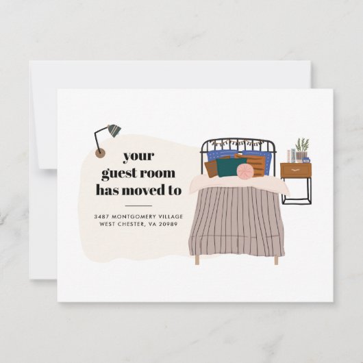 Nouvelle adresse Guest Room Moving Faire-part (Devant)