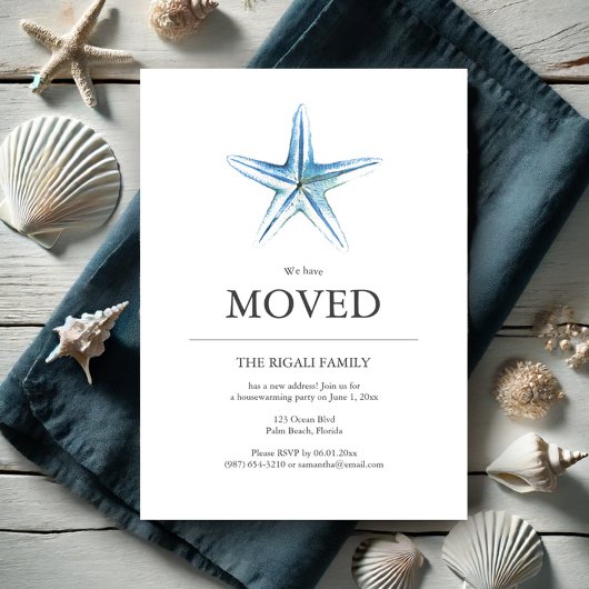 Nouvelle adresse Invitations Beach House Starfish
