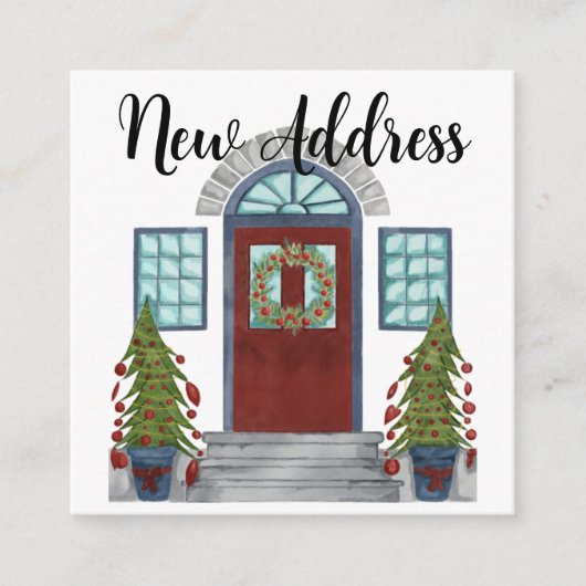 Nouvelle adresse Maison de Noël Carte de fermeture (Devant)