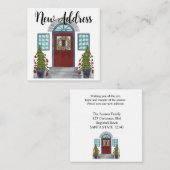 Nouvelle adresse Maison de Noël Carte de fermeture (Devant / Derrière)