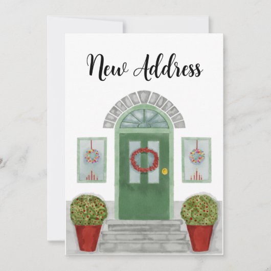 Nouvelle adresse Maison de Noël Invitation (Devant)