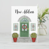 Nouvelle adresse Maison de Noël Invitation (Debout devant)