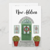 Nouvelle adresse Maison de Noël Invitation (Devant / Derrière)