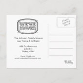 Nouvelle adresse Moving House Home Photo Carte pos (Dos)