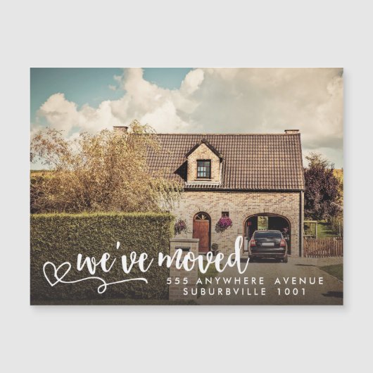 Nouvelle adresse Moving House Home Photo Magnet (Devant)