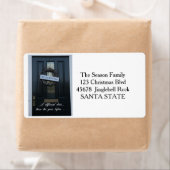 Nouvelle adresse ornement couronne Étiquette de va (En situation)