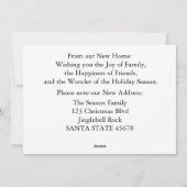 Nouvelle adresse Tableau noir - Carte de Noël (Dos)