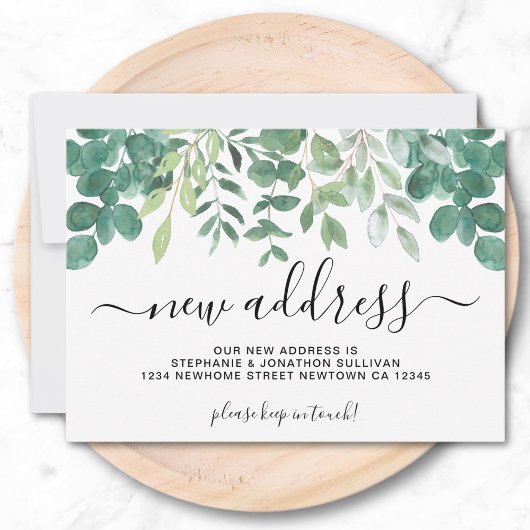 Nouvelle adresse verdoyante Moving Faire-part