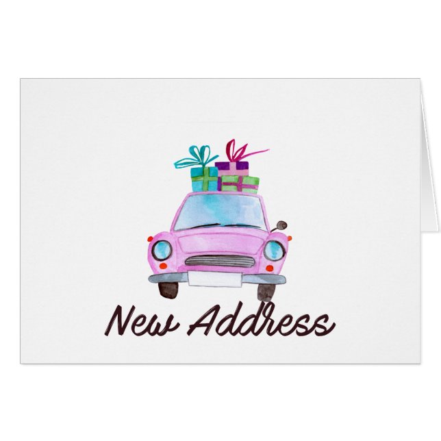 Nouvelle adresse Voiture de Noël classique (Devant horizontal)