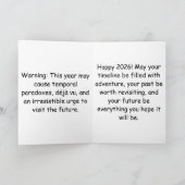 Nouvelle Année 2026 Voyage dans le Temps Carte de  (Intérieur)