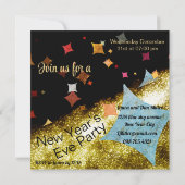 nouvelle année avec invitation or & confettis ( 20 (Dos)