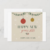 nouvelle année carte 2025 (Devant / Derrière)