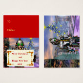 NOUVELLE ANNÉE DE LA VEILLE D'UN CYBORG étiquette  (Devant & derrière)