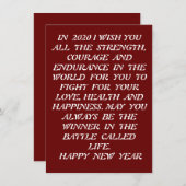 NOUVELLE ANNÉE GRÂCE À LA CARTE (Devant / Derrière)