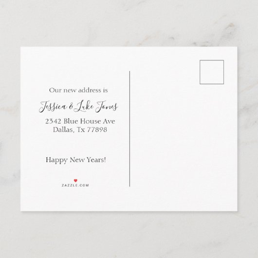 Nouvelle année Moved Faire-part Moved Gold Champag (Dos)