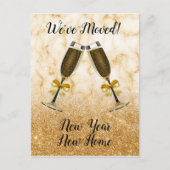 Nouvelle année Moved Faire-part Moved Gold Champag (Devant)