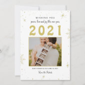 nouvelle année/Noël bébé faire-part flocon de neig (Devant)