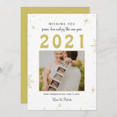 nouvelle année/Noël bébé faire-part flocon de neig (Devant / Derrière)