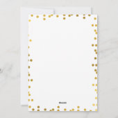 nouvelle année / Noël bébé faire-part or (Dos)