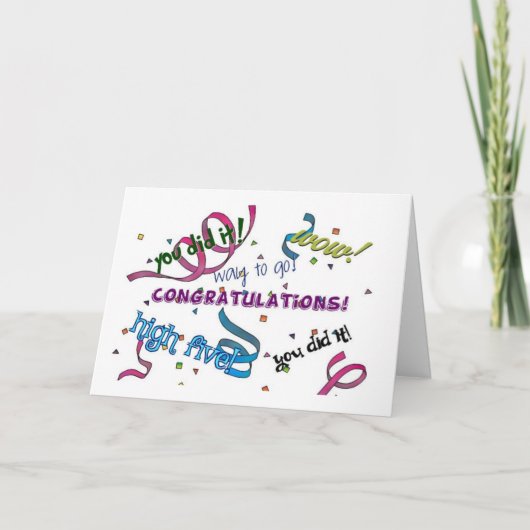 **NOUVELLE AVENTURE** **FÉLICITATIONS** Carte (Devant)