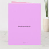 NOUVELLE BÉBÉ FÉLICITATIONS CARTE ROSE (Dos)