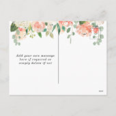 nouvelle bébé pêche vert vert floral photo carte p (Dos)