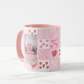 Nouvelle Bébée fille Customisée Photo Café Mug (Devant gauche)