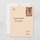 Nouvelle carte à note plat style Papier maison (Dos)