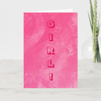 Nouvelle carte bébé fille