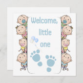 Nouvelle carte bébé GARY, Bienvenue nouveau petit (Devant / Derrière)