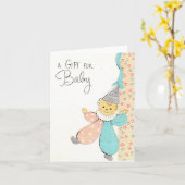 Nouvelle carte bébé vintage (Fleur jaune)