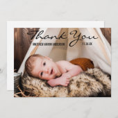 Nouvelle carte BT de faire-part de photo de bébé (Devant / Derrière)