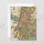 Nouvelle carte correcte de l'Ecosse et des îles (Devant / Derrière)