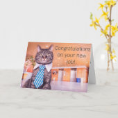 Nouvelle carte d'accueil pour le kitty job (Fleur jaune)