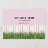 Nouvelle carte d'adresse avec clôture de piquets e (Devant)