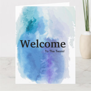 Nouvelle carte d'aquarelle d'accueil des employés