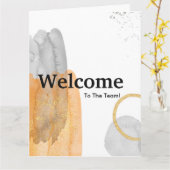 Nouvelle carte d'aquarelle d'accueil des employés (Fleur jaune)