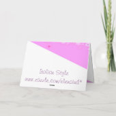 Nouvelle carte d'arrivée pour bébés (Dos)