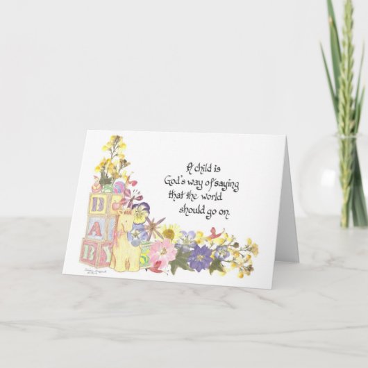 Nouvelle carte de bébé (Devant)